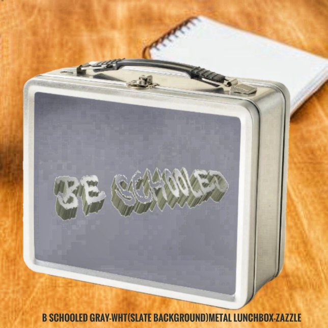 B Scholed Gray-Wht (Slate) Metall Brotdose (Von Creator hochgeladen)