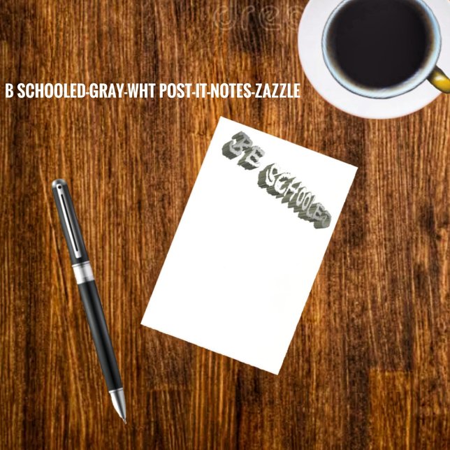 B. Schooled-Gray-White Post-it Klebezettel (Von Creator hochgeladen)