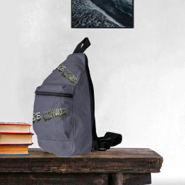 B Schooled Gray-Wht Crossbody Bag