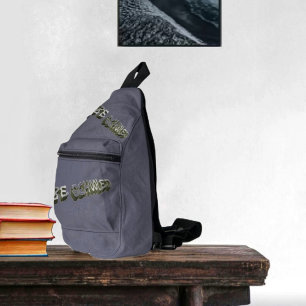 B Schooled Gray-Wht Crossbody Bag