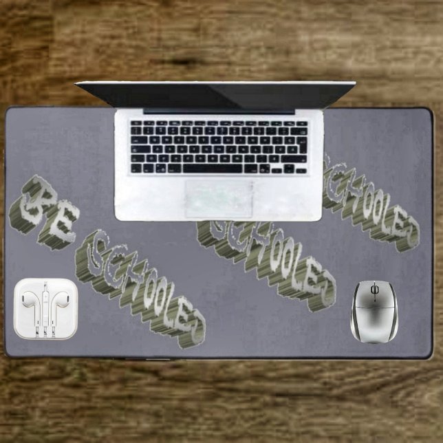 B Schooled Gray-Wht Schreibtischunterlage (B. Schooled Gray-Wht Desk Mat to help kids stay focused on their studies!)