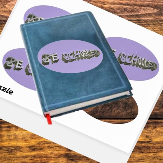 B. Schooled Gray-Wht Sticker (These cool stickers, fit right in with the back to school theme!)