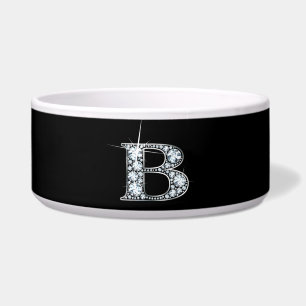 B Script "Diamond Bling" Pet Bowl Napf