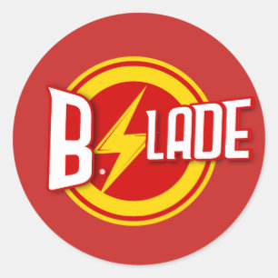 B.Slade Blitz-Bolzen-Logo-Aufkleber Runder Aufkleber