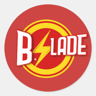 B.Slade-Blitz-Logo-Sticker Runder Aufkleber