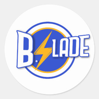 B.Slade - Logo-Aufkleber für Bleu Runder Aufkleber
