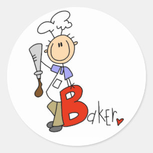 B steht für Baker Runder Aufkleber