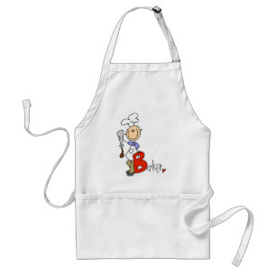 B steht für Baker Schürze