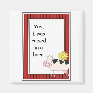 B u. w-Milchkuh - Hofbarnyard-Freund - Kinder Magnet