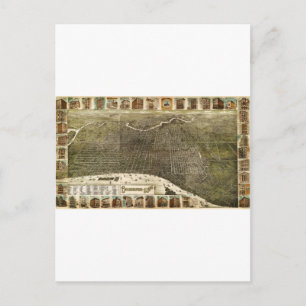 B und M Birdseye Karte von Philadelphia (1885)