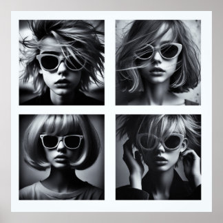 B&W AI POSTER GIRLS