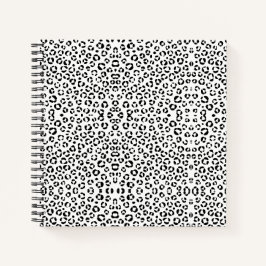 B&W Animal Print Sherpa Blanket Notizbuch
