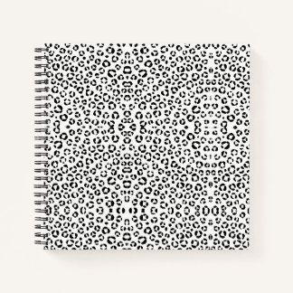 B&W Animal Print Sherpa Blanket Notizbuch