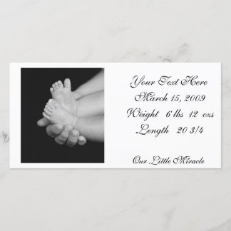 B&W Babys Feet Carte photo