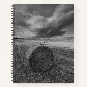 B&W Barley Field Notizbuch