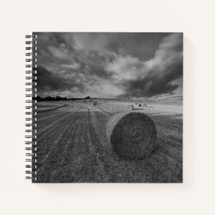 B&W Barley Field Notizbuch