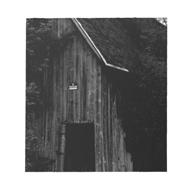B&W Barn Notizblock (Vorderseite)