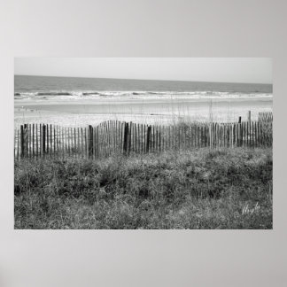 B&W Beach Poster