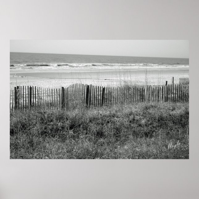 B&W Beach Poster (Vorne)
