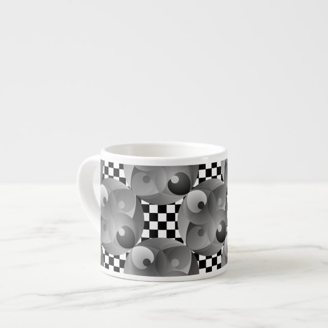 B/W Bilanz von Kenneth Yoncich Espressotasse (Vorderseite Links)