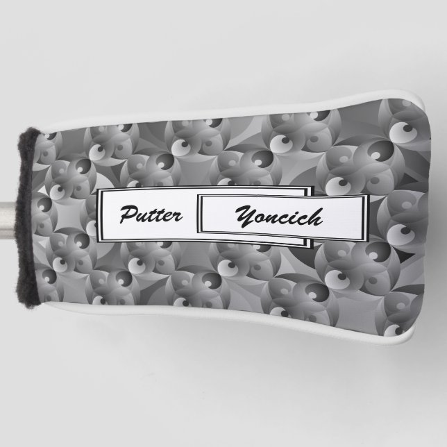 B/W Bilanz von Kenneth Yoncich Golf Headcover (Vorderseite)