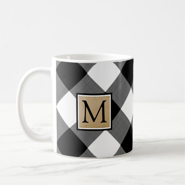 B&W Buffalo Karo Monogram Kaffeetasse (Links)