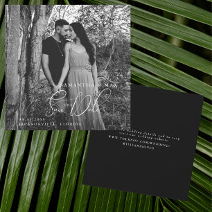 B/W Couple Foto Square Save the Date