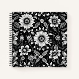 B&W Daisy Dose Notizbuch