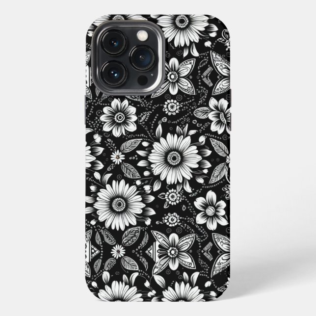B&W Daisy-Dosis  iPhone 13 Pro Max Hülle (Rückseite)