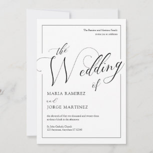 B&W Elegant Formal Script Einladung