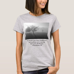 B&W Foggy Morning Sunrise T - Shirt