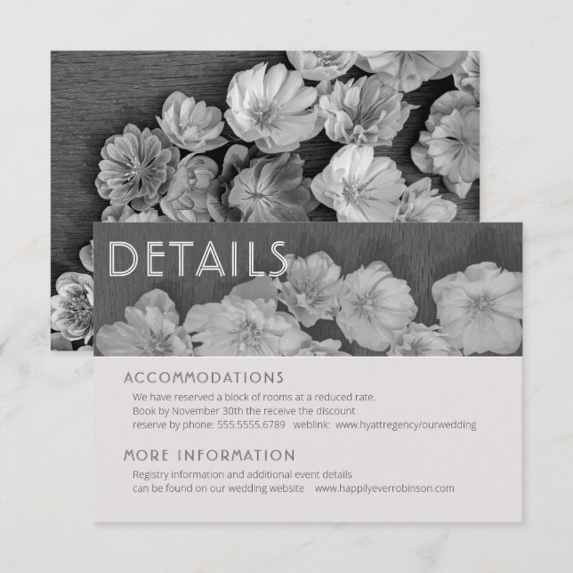 B & W Garden Hellebore Détails Carte de boîtier (Devant / Derrière)