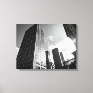 B&W-Gebäude Leinwanddruck