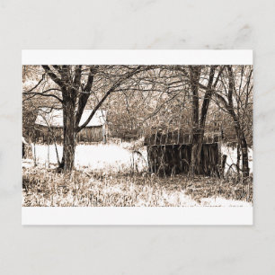 B&W Gebäude Postkarte