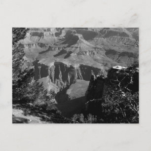 B&W Grand Canyon 4 Postkarte