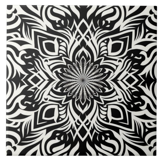 B&W Harmony (ohne Grenze) Fliese (Vorderseite)