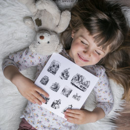 B&W Illustrationen Alice's Adventures in Wonderlan Aufkleber