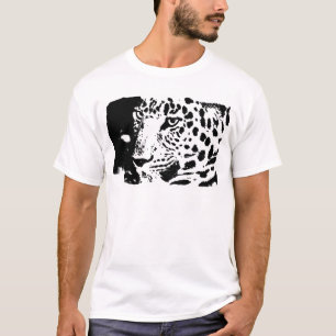 B&W Leopard-Augen T-Shirt