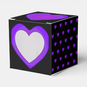 B&W Lila Hearbeating Geschenkschachtel