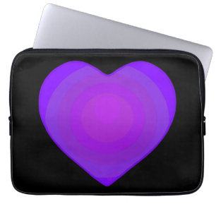 B&W Lila Hearbeating Laptopschutzhülle