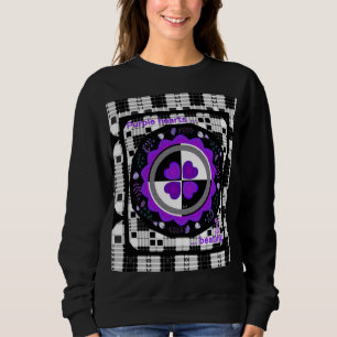 B&W Lila Hearbeating Sweatshirt