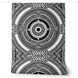 B&W Medallion Motif Tapete
