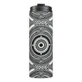 B&W Medallion Motif Thermosbecher