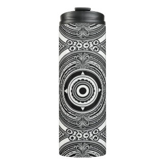 B&W Medallion Motif Thermosbecher