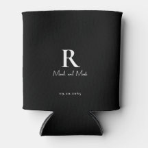 B/W Monogramm und Paarbezeichnungen Hochzeit kann