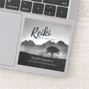 B&W Natural Reiki Master Yoga Mediation Lehrer Aufkleber
