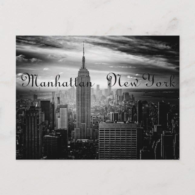 B&W New York City Postkarte (Vorderseite)