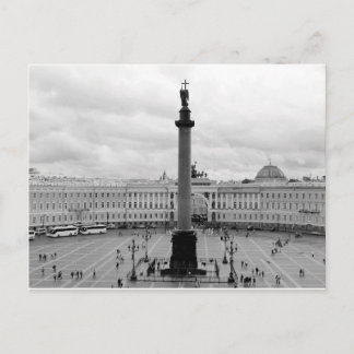 B&W Palast-Quadrat Postkarte