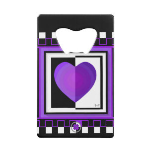 B&W Purple Hearts Beating