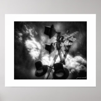B&W Rustbelt Rail Sentinel Poster Druck